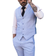 Truclothing Men's Summer Suit Waistcoat Trousers - Light Blue