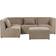 Beliani Modern Corduroy Taupe Soffa 250cm 5st 4-sits