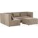 Beliani Modern Corduroy Taupe Canapé 250cm 5pcs Canapé 4 Places