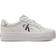 Calvin Klein Leather Platform Trainers W - Bright White/Silver