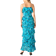 Ro&Zo Kirstee Floral Print Ruffle Cami Maxi Dress - Blue