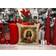 Caroline's Treasures Christmas Flowers Frame Complete Decoration Pillows Multicolour (35.6x35.6cm)