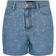 Pieces Sky Hw Rhinsten Denim Shorts - Medium Blue Denim