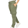 PixieGirl Ribbed Cargo Joggers - Khaki Green