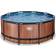 Exit Toys Round Wood Pool with Sand Filter Pump Ø3.6x1.22m