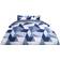 Dreamscene Geometric Shapes Duvet Cover Blue (225x220cm)