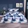 Dreamscene Geometric Shapes Duvet Cover Blue (225x220cm)