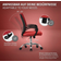 ML Design Ergonomic Swivel Red Chaise de bureau 99cm