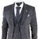 Truclothing Men's Ak-12 Peaky Binder Tweed Suit 3-Piece - Grey