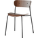 &Tradition AV1 Walnut/Black Köksstol 77.5cm 2st