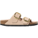Birkenstock Arizona Big Buckle Natural Leather Patent High Shine Two-Strap Sandals - New Beige
