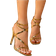 Shein Women's Metal Embossed Square Toe Stiletto Sandals, Fine Heel, Fashionable Party Shiny Gold High Heel Sandals