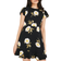 Dorothy Perkins Daisy Flutter Sleeve Tiered Hem Mini Dress - Black