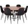 Ebuy24 Copenhagen Brown/Black Bordgruppe 140x140cm 7stk