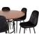 Ebuy24 Copenhagen Brown/Black Bordsgrupp 140x140cm 7st