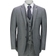 Xposed Men's Smart Formal Retro Tailored Fit Jacket Suit 3-Piece - Grey