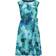 Vera Mont Women's Cocktail Dress with Tie Belt - Green/Dark Blue