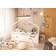 Furniturehmd Furniturehmd white wooden kids bed frame house bed with storage drawers 37.8x75.8"