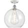 Innovations Lighting Athens White/Polished Chrome/Clear Ceiling Flush Light 12"