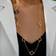 Shein Elegant Hollow Out Clover Pendant Dam - Gult Guld