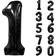 Shein Number Balloons 1 Jumbo Foil Black
