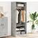 vidaXL 3307696 Concrete Grey Garderob 80x200cm