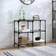 vidaXL 846028 Transparent/Black Konsolbord 30x98cm