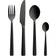 aida Raw Matt Black Cutlery Set 48pcs