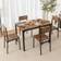 Costway Industrial Style Rustic Brown Dining Set 28x43" 5