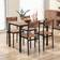 Costway Industrial Style Rustic Brown Dining Set 28x43" 5