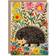 ARTERY8 Greeting Card Hedgehog in Wildflower Garden Folk