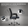 ML Design Ergonomic Grey Chaise de bureau 99cm