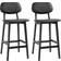 Homcom Contemporary Black Bar Stool 92cm 2pcs