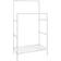 Songmics Double Rails White Clothes Rack 88x154cm