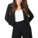 Wallis Premium Double Collar Crop Blazer - Black