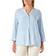 Tom Tailor Striped Henley Blouse Plus Size - Blue/White