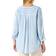 Tom Tailor Striped Henley Blouse Plus Size - Blue/White