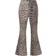 Shein Young Girls Fashionable Animal Print Flare Pants Suitable For Casual Daily Outings In Summer And Autumn
