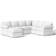Birch Lane Bircham White Sofa 116" 3pcs 6 Seater