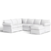 Birch Lane Bircham White Sofa 116" 3pcs 6 Seater