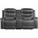 Benjara Power Reclining Loveseat Gray Sofa 77.5" 2 Seater