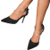 Shein CUCCOO CHICEST Women's Rhinestone Embellished Pointed Toe Stiletto Heel Ankle Strap Faux Suede Black Shoes for Summer Prom Graduation Vacation Summer Sale Elegant Heels Back to School College Student Fashion