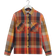 Wax London Whiting Overshirt - Orange/Multi Pike Check