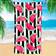 Shein 1 Piece Striped Watermelon Print Bath Towel Multicolour (150x75cm)