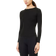 Adanola Ribbed Long Sleeve Stretch Woven Top - Black