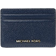 Michael Kors Pebbled Leather Card Case - Navy