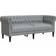 vidaXL Chesterfield Light Grey Canapé 182.5cm Canapé 2 Places