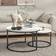 Homcom Living Room Faux Marbled White Coffee Table 78.5cm 2pcs