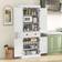 Costway Kitchen Pantry White Storage Cabinet 76.2x182.9cm