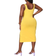 Shein Slayr Plus Size Elegant Bodycon Ribbed Midi Dress With Front Slit, Button Detail And Knee Length